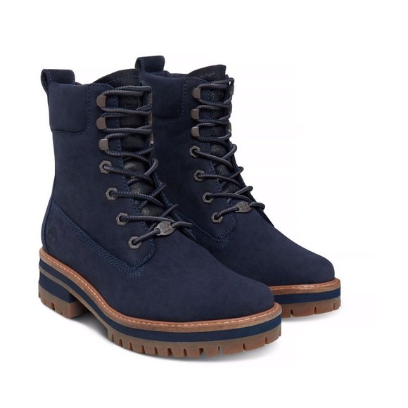 TIMBERLAND COURMAYEUR VALLY 6" INCH BOOT NAVY NUBUCK WOMAN'S - Picture 7 of 11